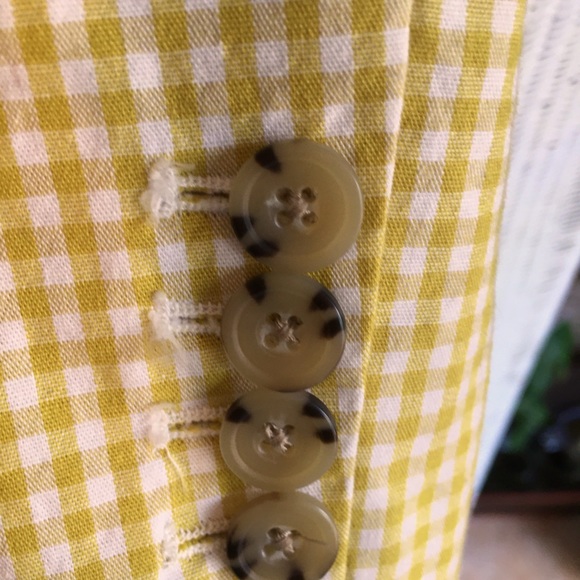 Sunset Rd Summer Blazer Golden Gingham S 8 - Picture 6 of 13